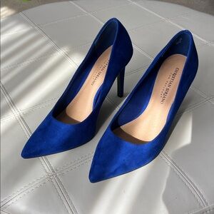 Christian Soriano Royal Blue Suede Pumps Size 8.5